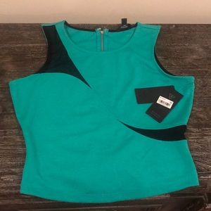 Green /black mesh top